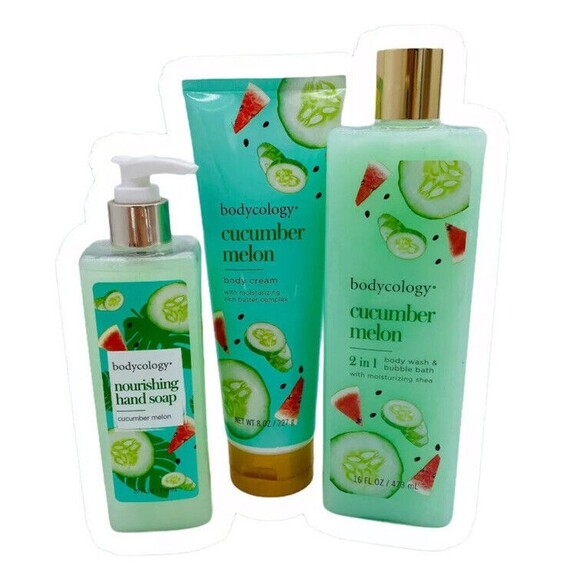 Bodycology 2-in-1 Body Wash & Bubble Bath*Body Cream*Hand Soap  CUCUMBER MELON - Picture 1 of 3